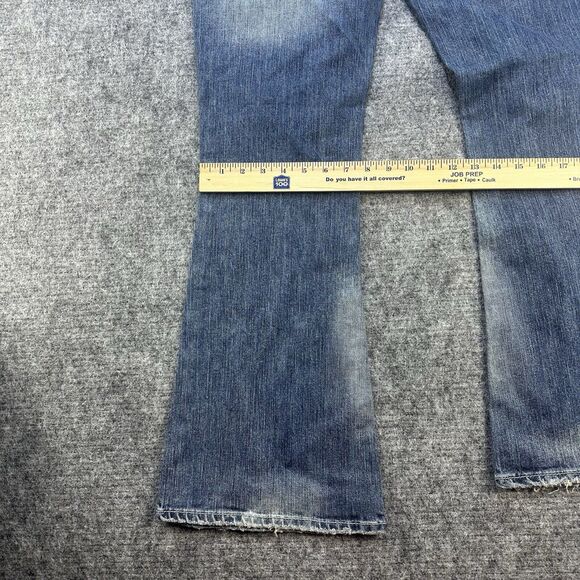 Vintage y2k Silver Jeans Women 29 Flare Low Rise Distressed Nice Fading 32x30 - Picture 12 of 16